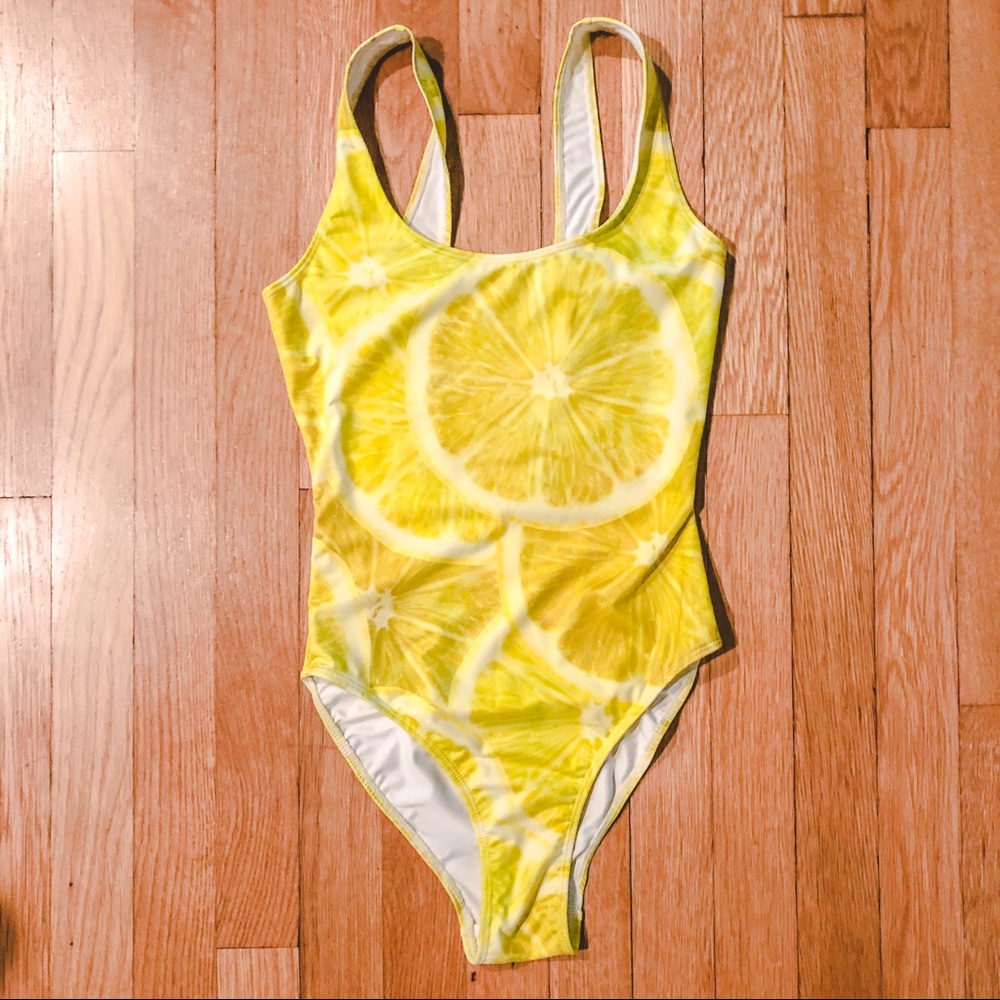 Forever 21 Lemon Bodysuit
